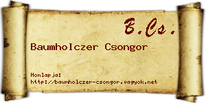Baumholczer Csongor névjegykártya